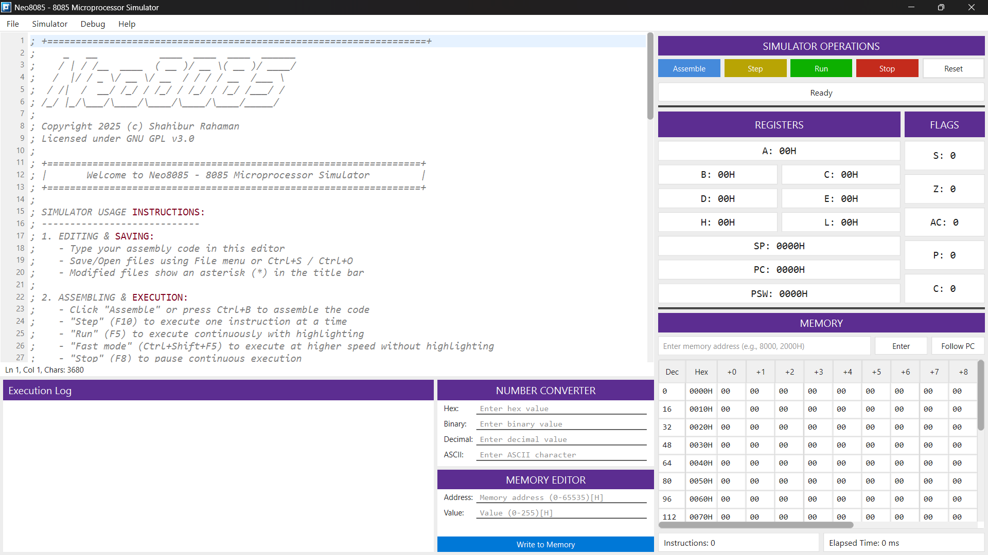 Neo8085 Interface